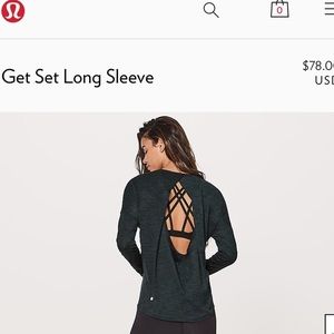 Lululemon Open Back Long Sleeve